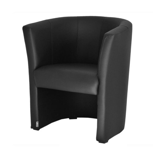 TOP Sessel Clubsessel Loungesessel Cocktailsessel Kunstleder Schwarz W042 01