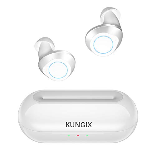 Bluetooth Kopfhörer in Ear, KUNGIX Bluetooth 5.0 True Wireless Kabellos Noise Cancelling Mini Earbuds Inear HiFi-Klangqualität Ohrhörer Sportkopfhörer Headset für Android iPhone mit Mikrofon