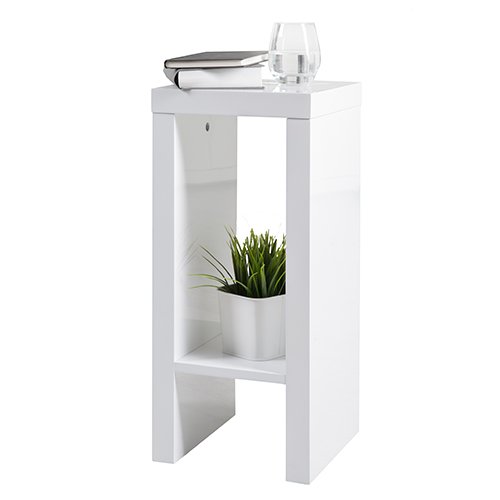 Phönix 178801WE Mainau Blumenständer mit Ablagefach, 60 cm, weiß