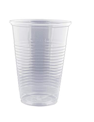 Gastro-Bedarf-Gutheil 200 Stück Trinkbecher Becher 0,4 l transparent 400 ml mit Schaumrand Ausschankbecher Bierbecher Einwegbecher Partybecher