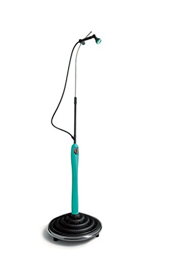 G.F. GF80005526 Solardusche SUNNY STYLE PREMIUM | Integrierter Mischhebel | Höhe 1,40-2,10m | bis zu 60L (bei 30°C) | Überdruckventil | mit Anschlussgarnitur | kompatibel zum Stecksystem des Marktführers | Aquamarin