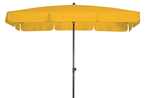 Absolut wasserdichter Gartenschirm Waterproof 185x120 von Doppler mit UV-Schutz 80, Farbe gelb