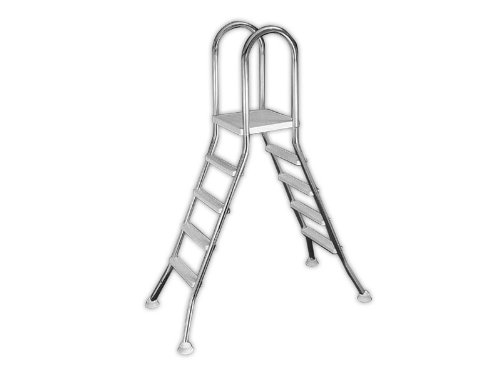 Edelstahl Aufstellbecken - Leiter für Becken bis 1,20 m Höhe (L32)