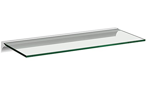 Glasregal / Wandregal Square+Rail | 5 Größen | 4 Dekore | 60x20cm - klar/silber