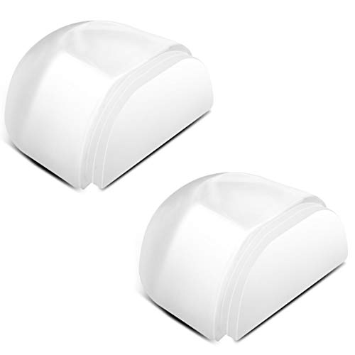 NOVAATO Türstopper - 2X Transparente Bodentürstopper Zum Schutz von Wänden und Möbeln, durch Kleben Leicht anzubringen