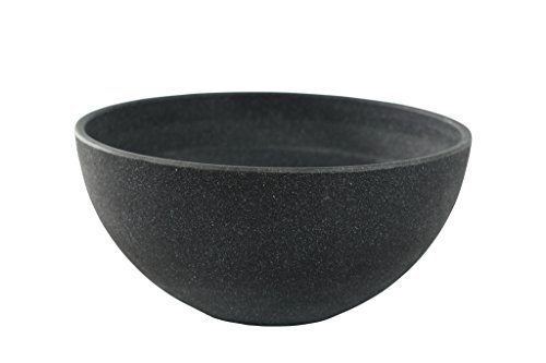 TS Pflanzschale, Cera-Mix Pflanzgefäß Nova, frostbeständig und leichtgewichtig, blackwash, 26x26x13 cm, 136499