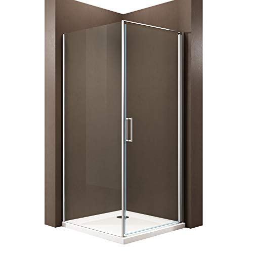 Bernstein Badshop Duschkabine Eckdusche Nano ESG-Sicherheitsglas Duschabtrennung EX416S - Dusche 90x90x195 cm