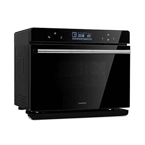 Klarstein MasterFresh Dampfbackofen • Stand-Dampfgarer • 24 Liter • 230 °C • 1,4 Liter Wassertank • Dampfgaren: 1100W • Backofen: 1900W • TouchControl • 12h-Timer • 9 Programme • freistehend • schwarz
