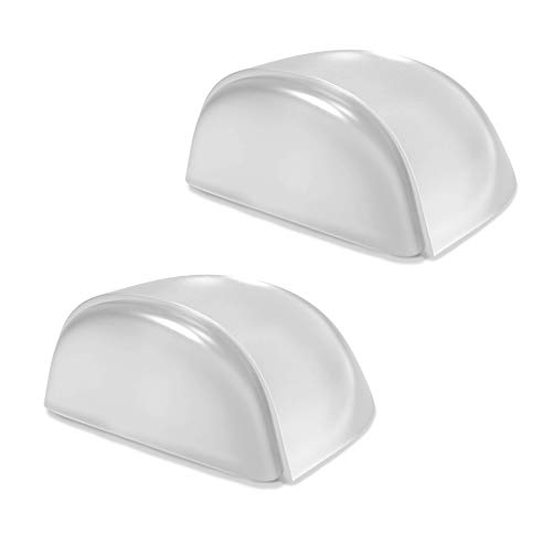 LouMaxx Bodentürstopper selbstklebend, 2er Set transparente Türstopper Boden halbrund