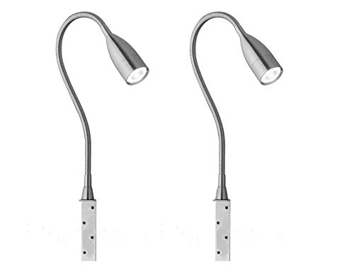 2er Set LED Leseleuchten/Bettleuchten STEN zum Anschrauben, dimmbar per Gestensteuerung