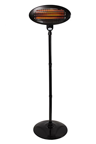 SUNTEC Quarz-Heizstrahler Night Sun [Für Räume bis 60 m³ (~25 m²), Indoor & Outdoor geeignet, 3 Heizstufen, Höhenverstellbar, 2000 Watt]