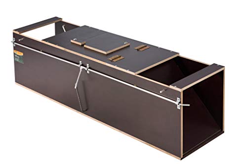 123jagd Katzenfalle Lebendfalle 100 x 25 x 27 cm Holz Marderfalle mit Lockmittel Tierfalle Lockstoff Kastenfalle