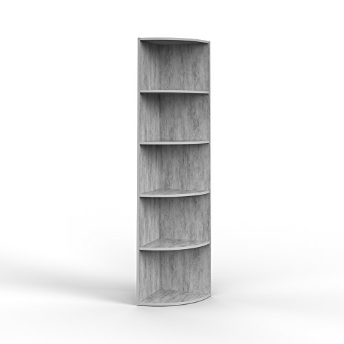 VICCO Eckregal 3 Dekore flexibel einsetzbar 4 Ablagen 180x40x40cm (Beton)