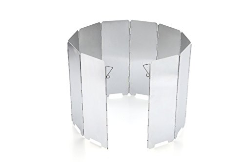Diswoe Faltbar Aluminium Windschutz, 10 Stücke Outdoor-Aluminium-Windschutz für Campingkocher, Gaskocher