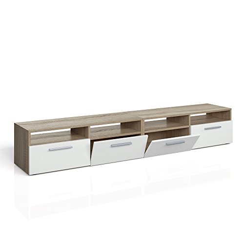 Lowboard Diego - Fernsehtisch Sideboard Fernsehschrank TV-Board Schrank (190cm, Eiche Sonoma)