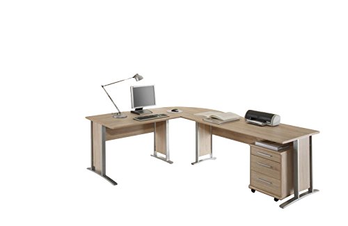 Stella Trading Office Line Winkelkombinantion, Holzdekor, Sonoma, 220 x 170 x 72 cm