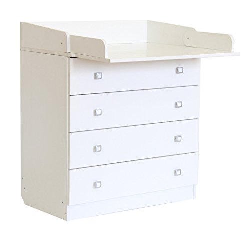 Polini Kids Baby Wickelkommode Wickeltisch Simple 1580 weiß ,1288.9
