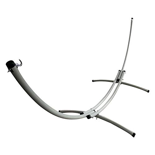 Artall Zoom Hängemattengestell Hängemattenstander für Hängematte Belastbarkeit Max. 220 KG, Weiss (Nur Gestell, Ohne Hängematte)