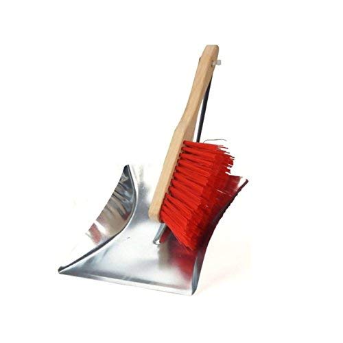 Kehrgarnitur Set Kehrblech Metall + Handfeger Kehrschaufel verzinkt Kehrbesen
