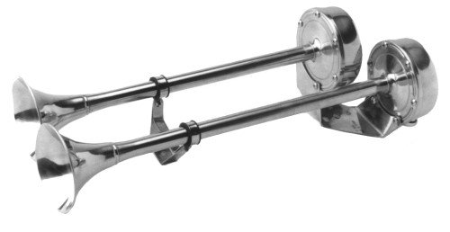 12 Volt Edelstahl Doppelhorn / Nebelhorn / Signalhorn
