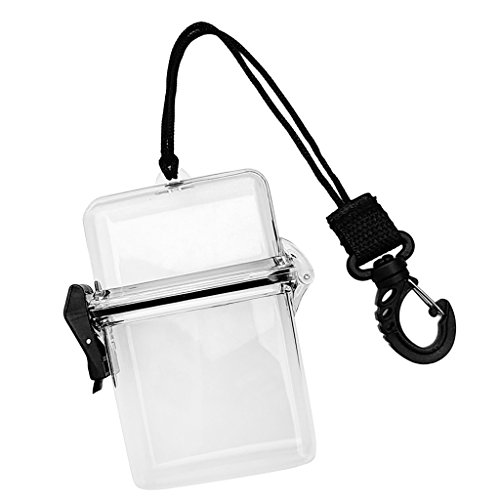 Unbekannt MagiDeal Wasserdichte Aufbewahrungsbox Mini Drybox Trockenbox Plastikbox Mehrzweck Box Beach Behälter für Camping Bootfahren Angeln Schwimmen Tauchen Schnorcheln - Transparent