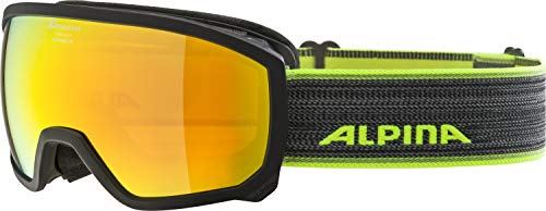 ALPINA Mädchen Scarabeo MM Sph. Skibrille, Black Curry, One Size