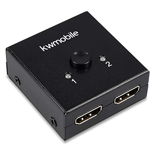 kwmobile HDMI 2.0 Umschalter bidirektional 4k@60Hz - unterstützt HDCP 2.2 HDR - Nutzung als 2x1 Switch oder 1x2 Splitter - HDMI Video Audio Verteiler