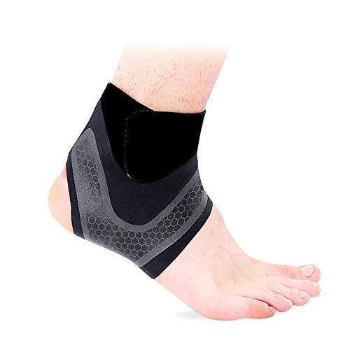 Hually Fußbandage，【1 Paar】 sprunggelenkbandage für Damen und Herren，Linke und rechte Füße，Unterstützt alle Größen，Knöchelbandage stützt den Fuß beim Sport wie Handball, Fußball, Volleyball.