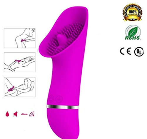 QSM Geschwindigkeitsvibrationssilikon-Rüttler Wasserdichtes Persönliches Doppelvibrationsbewegliche Hauptpersonale Eignung Massage-Drahtlose Elektrische Purpurrote Rose, Spielzeug,lila,A