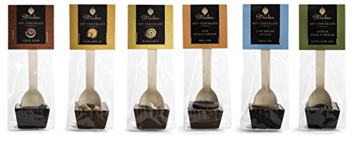 Struben Trinkschokolade am Stiel Collection - Geschenk Set von 6 Stück - Milch und Dunkle Kuvertüreschokolade -