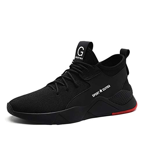 BESKEE Sportliche Sicherheitsschuhe Herren S3 Arbeitsschuhe Damen Leicht Atmungsaktiv Stahlkappen Sneaker 36-48