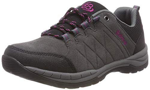 Bruetting Damen Walker Walkingschuhe, Grau/Schwarz/Pink, 39 EU