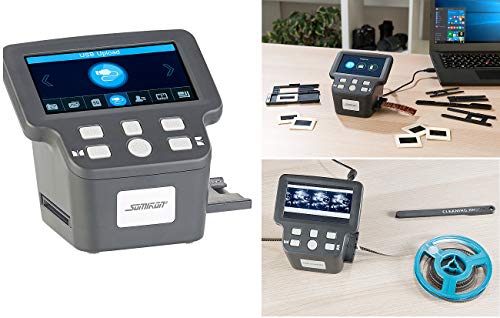 Somikon Negativscanner: Stand-Alone-Dia-, Negativ- & Super-8-Scanner, 12,5-cm-Farbdisplay (5') (Diabetrachter)