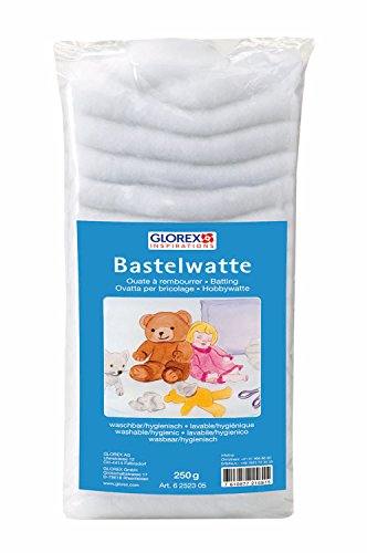 GLOREX 6 2523 05 Bastelwatte Weiss 250g, 47 x 20 x 10 cm
