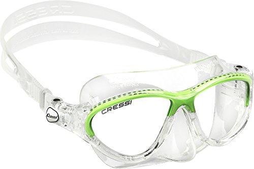 Cressi Moon Kid- Single Tauchmaske , Top Combo Set, Gringo Combo Set,Grun(old Green),7-15 Jahre
