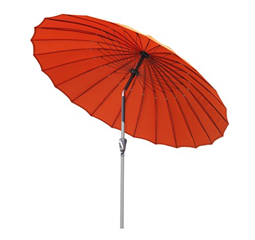 Angel Living 5814010 250cm Sonneschirm Sonnenschutz neigbar Rostfrei aus Aluminium, Stahl und Polyester (Terrakotta)