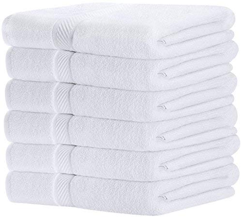 Badetücher Set - Lightweight Multipurpose Schnelltrocknendes Handtuch - High Absorbency (6 Pack,Weiß, 56 x 112 cm) - von Utopia Towels