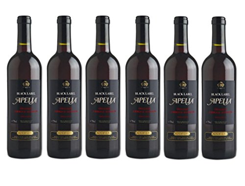 6x Apelia Black Label 750 ml Rotwein lieblich 11,5 % + 2 Probier Sachets Olivenöl aus Kreta a 10 ml - griechischer roter Wein