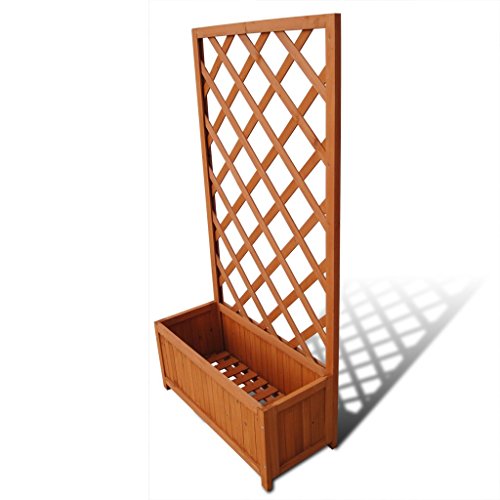 vidaXL Blumenkasten Holz Rankgitter Rosenbogen Rankhilfe Blumenkübel 70x30x135cm