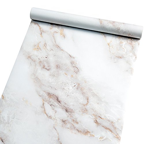 Homein Möbelfolie Marmor Folie Klebefolie Vinyl Selbstklebend Dekorfolie Fensteraufkleber PVC Aufkleber für Möbel Küche Küchenschrank Granit 44.5 x 200 cm