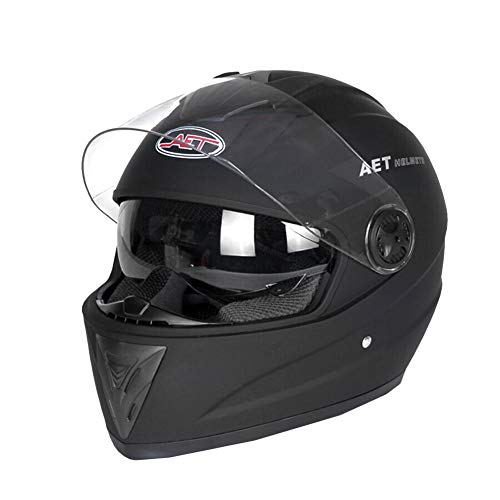 lembrd Motorradhelm Integralhelm - Mattschwarz 54-61CM - Doppelvisier Motorradhelm