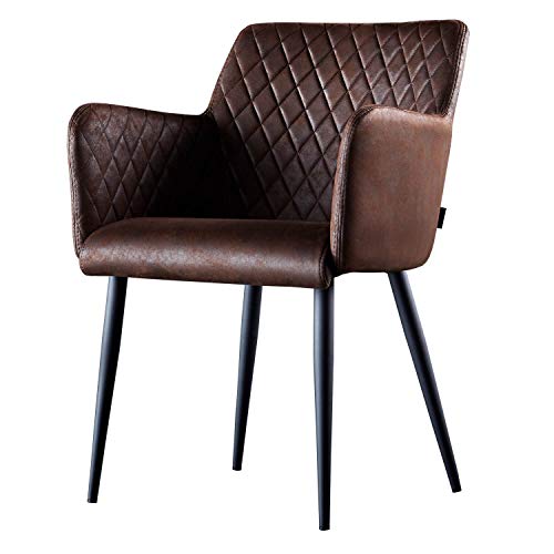 Damiware Rose Stuhl | Design Wohnzimmerstuhl Esszimmerstuhle Bürostuhl mit Stoffbezug |