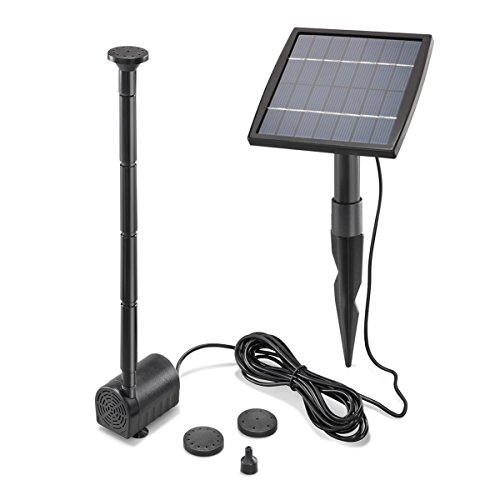 Solar Teichpumpe 1,5 Watt Solarmodul 140 l/h Förderleistung 80 cm Förderhöhe esotec pro Komplettset Gartenteich, 101905