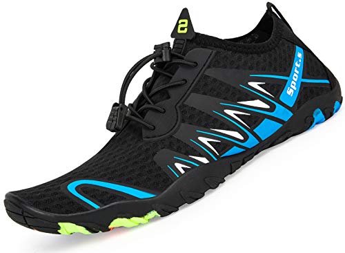 Mabove Strandschuhe Badeschuhe Wasserschuhe Herren Damen Schnell Trocknen Surfschuhe Schwimmschuhe Barfussschuhe Aquaschuhe(Blau/SD901,42 EU)
