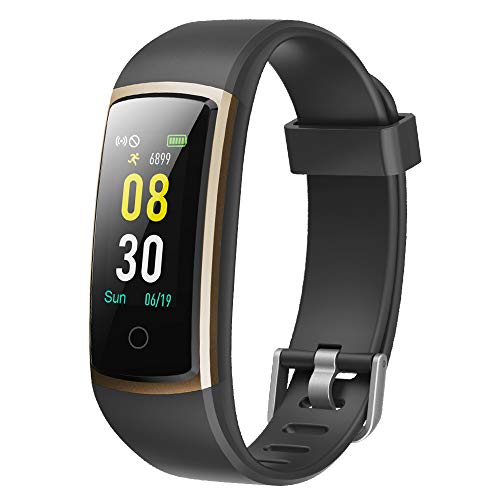 YAMAY Fitness Armband mit Blutdruckmessung,Smartwatch Fitness Tracker mit Pulsmesser Wasserdicht IP68 Fitness Uhr Blutdruck Messgeräte Pulsuhr Schrittzähler Uhr für Damen Herren Anruf SMS SNS Beachten