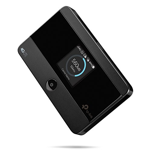 TP-Link M7350 V4.0 mobiler 4G/LTE MiFi Dualband-WLAN-Router (LTE Cat.4 150Mbit/s auf 2.4GHz oder 450Mbit/s auf 5GHz, 2000mAh interner Akku, OLED-Display, SIM-Kartensteckplatz, microSD-Kartenslot)
