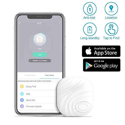 Evershop Schlüsselfinder Anti-Lost Tracker, Bluetooth Tracker GPS Locator Wallet Telefonschlüssel Alarm Reminder fürTelefon Haustiere Schlüsselbund Brieftasche Gepäck