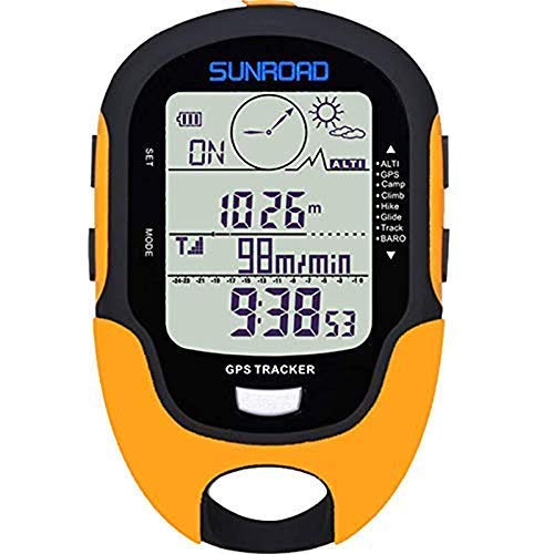 Sunroad GPS Digital Wasserdicht Outdoor Höhen Vorwarnung Erinnerung Kompass Stoppuhr Sport Höhenmesser Barometer Wetter Forcast Schrittzähler Wandern