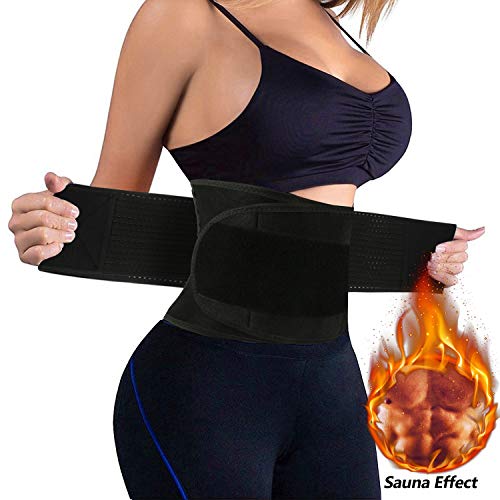 Bearbro Bauchweggürtel Bauchgürtel, Taille Trimmer Sport Powergürtel Waisttrainer,Schwitzgürtel,Bauchgurt für Damen und Männer Korsett Gürtel Fitnessgürtel (schwarz)