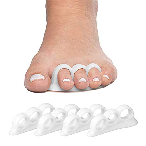 4x Silikon Gel Zehenspreizer Hallux Valgus Zehenstrecker Premium Vorfußpolster